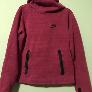 Nike tech fleece magenta hoodie